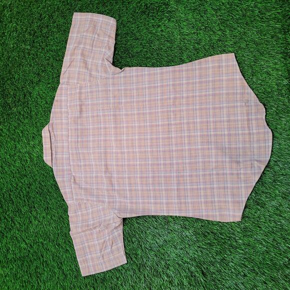 Vintage 70s Levi's Plaid Short Sleeve Shirt Mens Small (Tagged M) Pastel - Picture 5 of 7